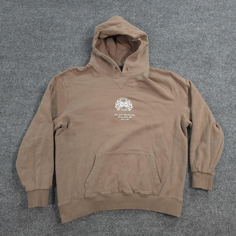 Darc Sport Hoodie Mens M Brown Limited 1000 Wolves Club Graphic Skull Pullover